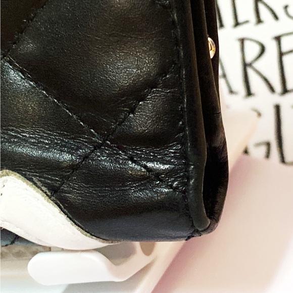 Chanel Cambon Line Bifold Wallet Black Pink CC Matelasse Leather - Picture 10 of 17